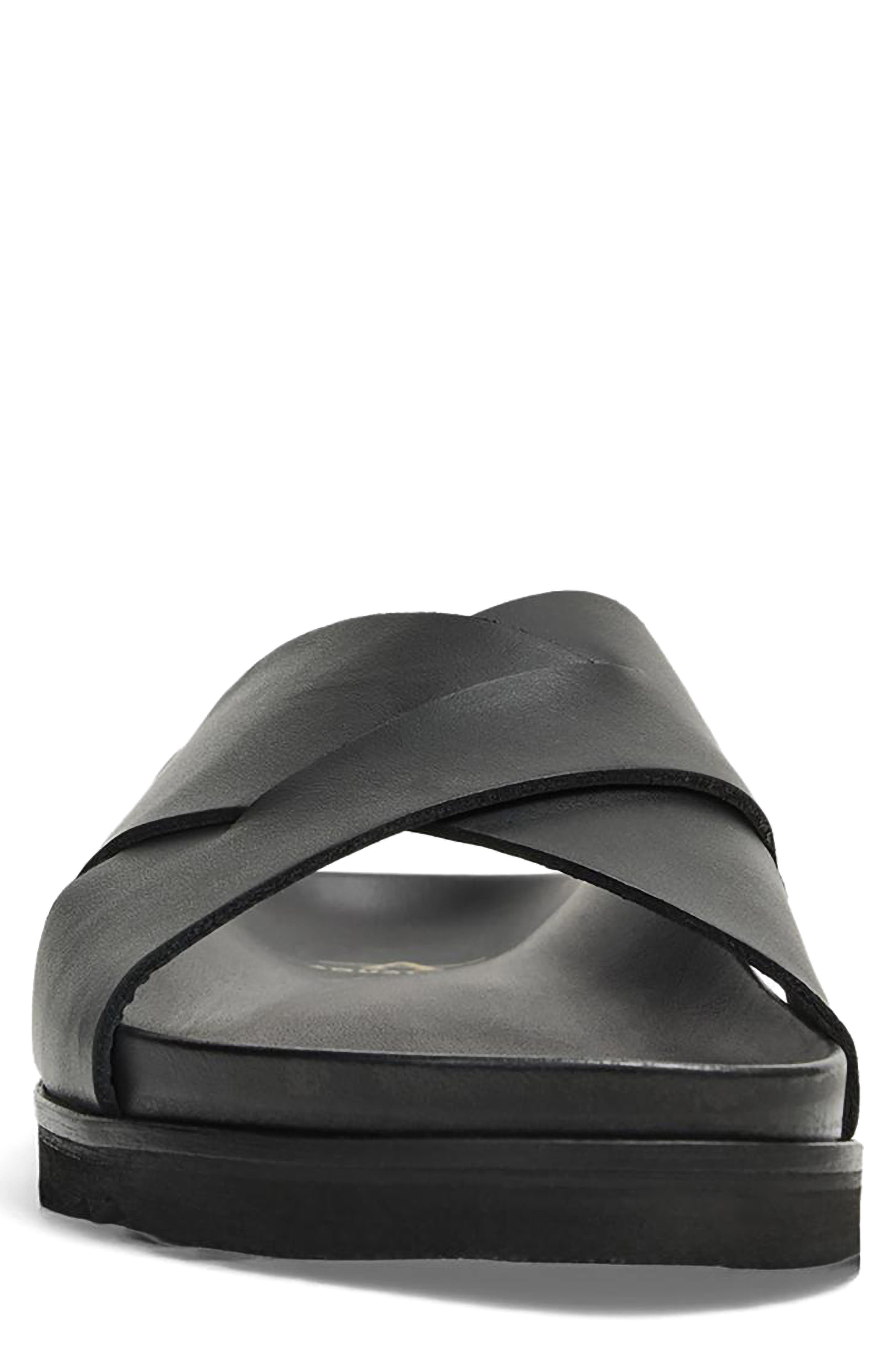 Aquatalia Bellini Weatherproof Slide Sandal, Alternate, color, Black Calf