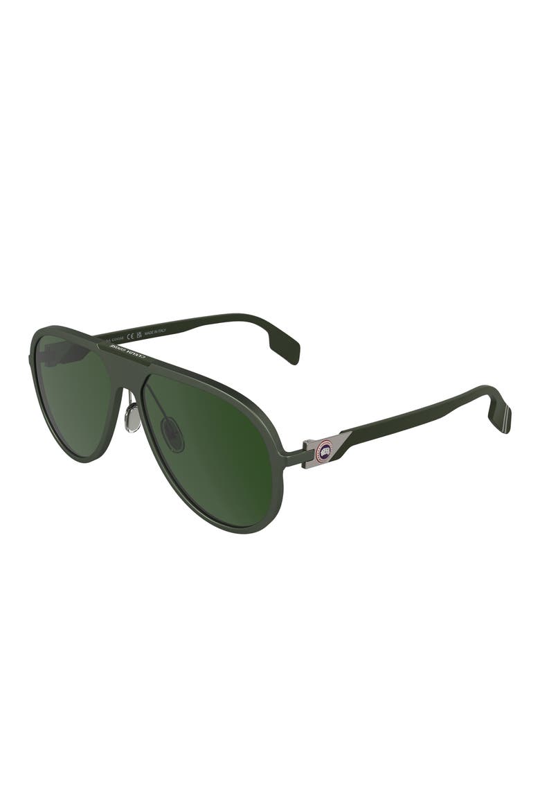 60mm Aviator Sunglasses, Alternate, color, MATTE SAGE
