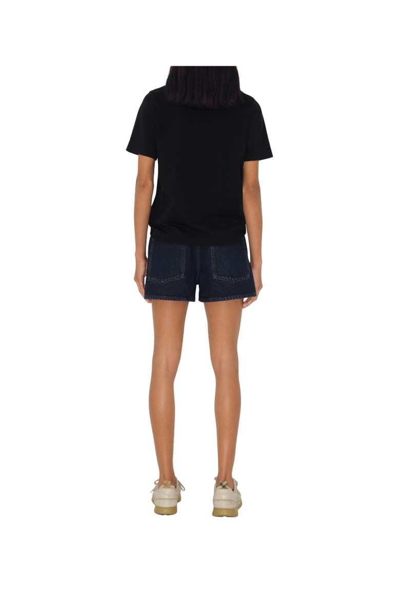 Burberry B Crest Cotton T-shirt, Alternate, color, Black