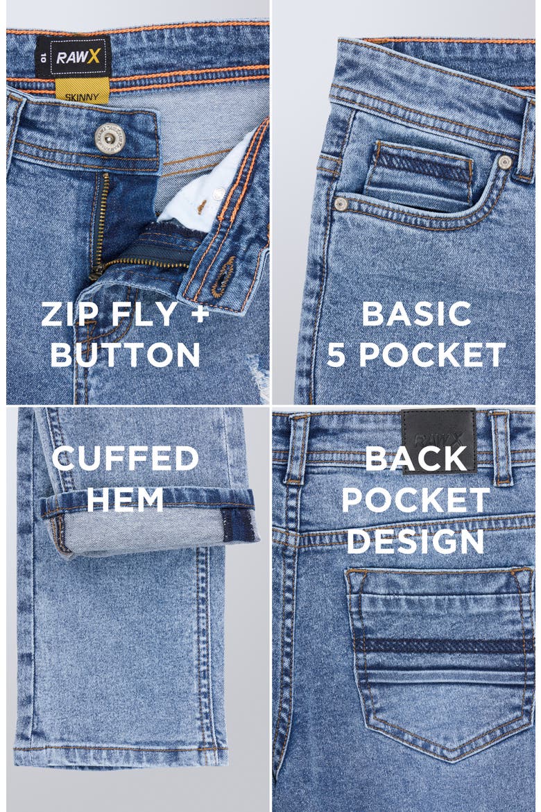 Kids' Raw X Rip & Repair Jeans, Alternate, color, BLUE