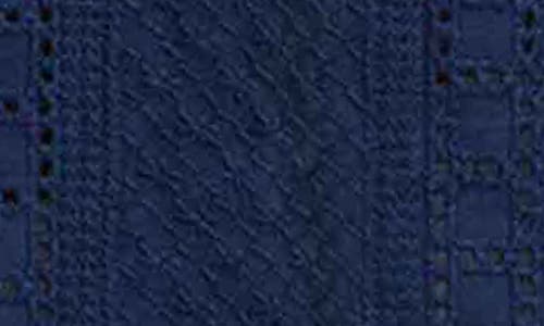 Foxcroft Ada Mixed Stitch Sleeveless Shirt In Navy