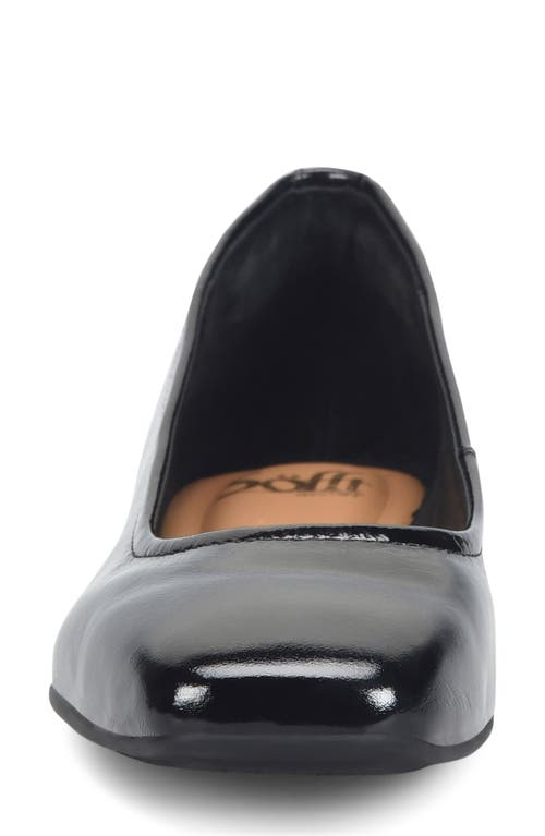 Söfft Poppy Square Toe Flat In Black
