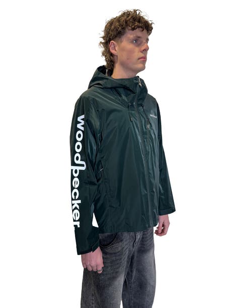 Woodpecker Wind Rain Shell Jacket In Green