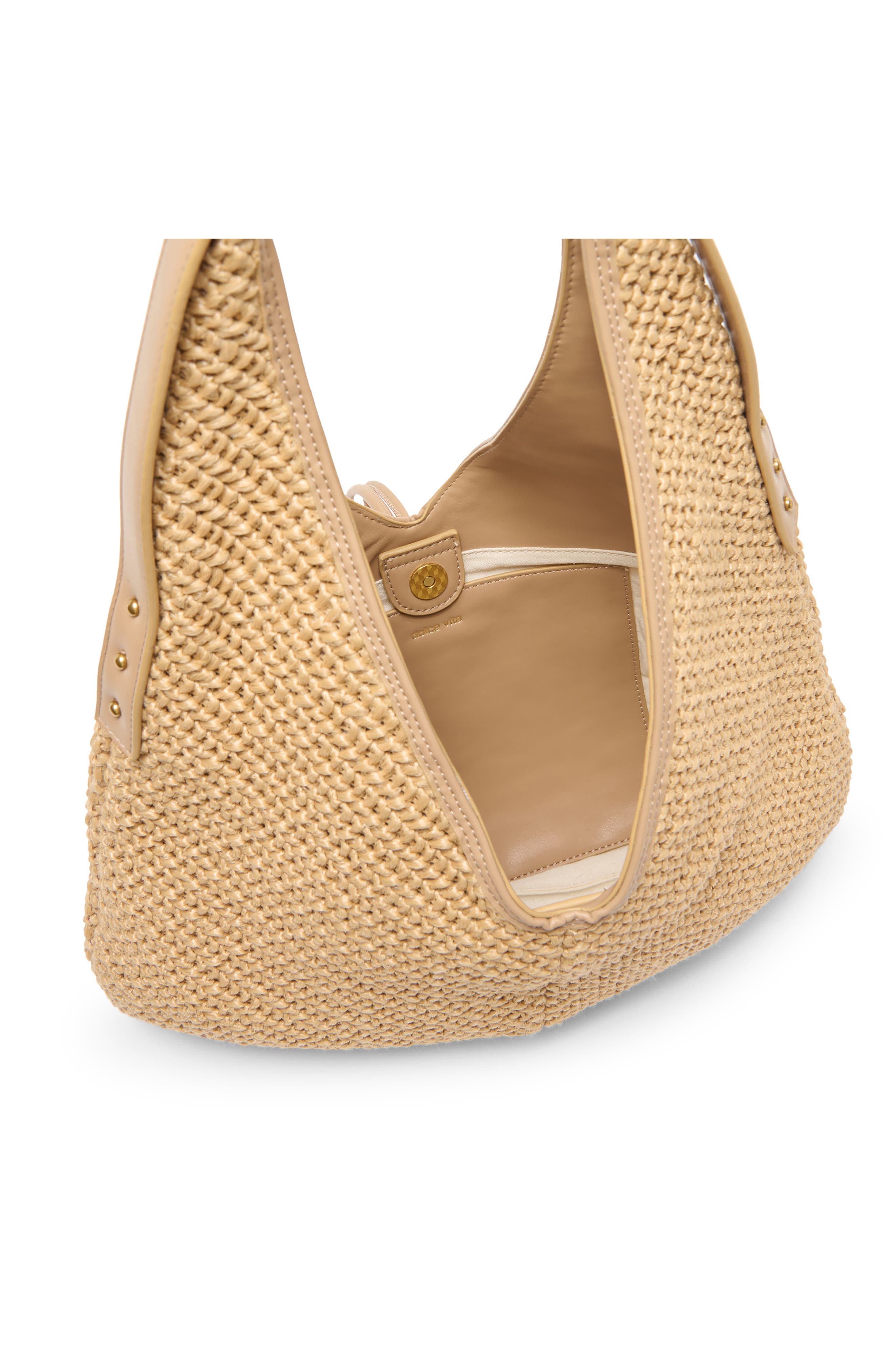 Mercer Raffia Shoulder Bag, Alternate, color, NATURAL