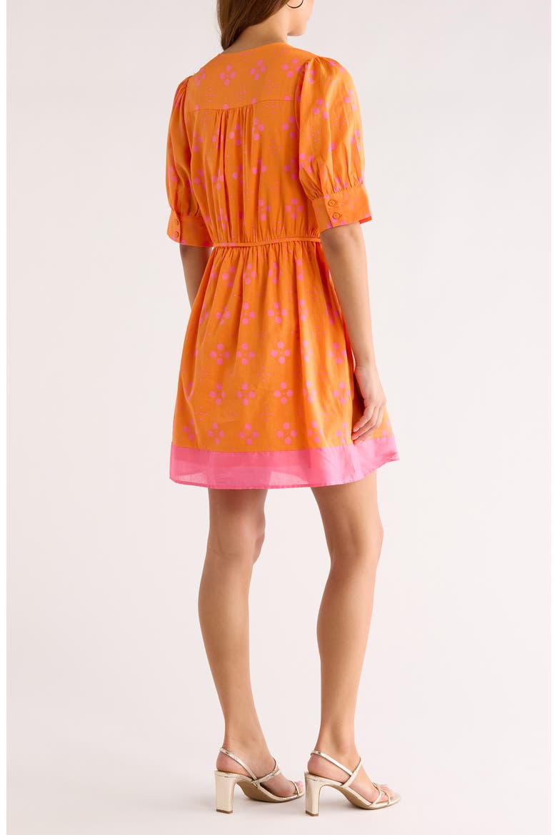 Donna Dot Elanie Button Midi Dress, Alternate, color, ORANGE-PINK
