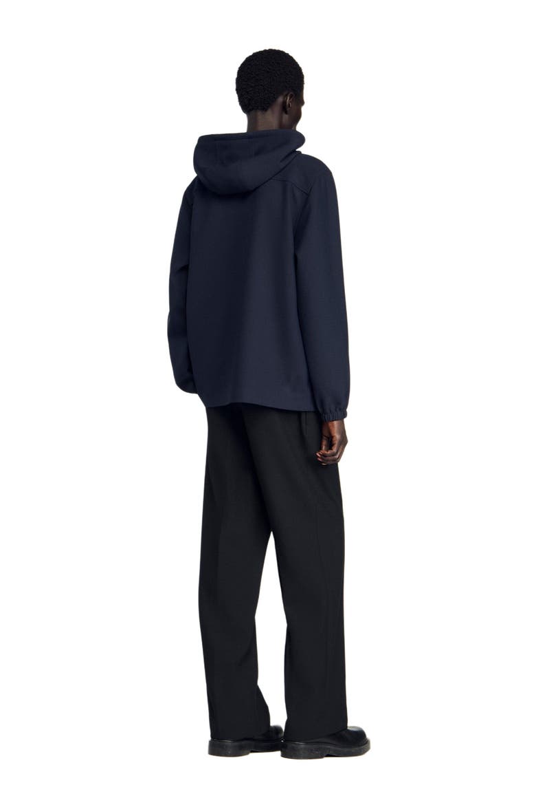 Hooded shirt jacket, Alternate, color, Navy blue