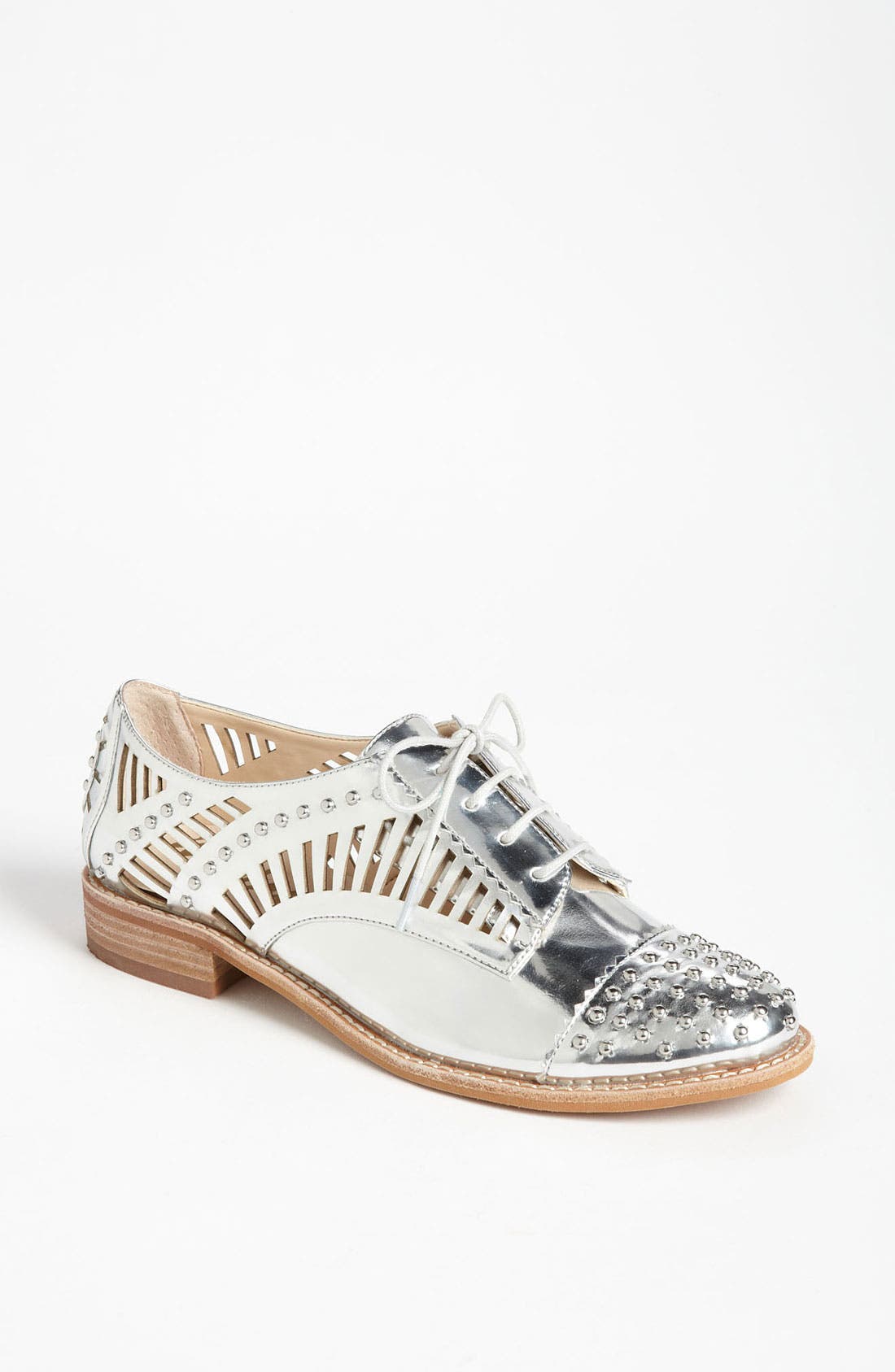 'Jayden' Oxford, Alternate, color, SILVER LIQUID METALLIC LEATHER