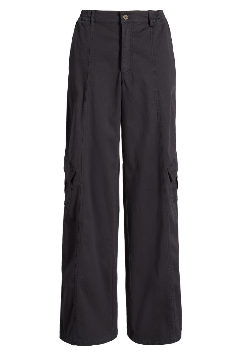 Wide Leg Cargo Pants, Alternate, color, BLACK JET