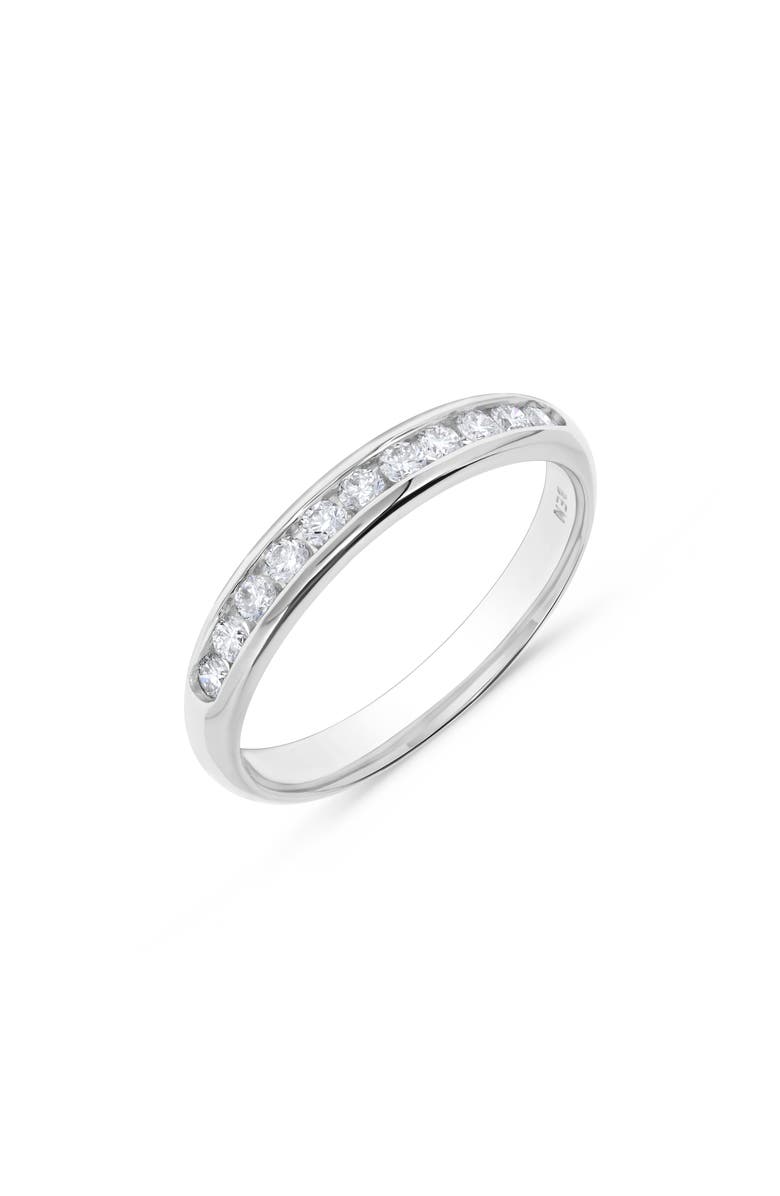 H.J. Namdar 14K White Gold Channel Set Round Diamond Band Ring - 0.25ct., Main, color, White Gold