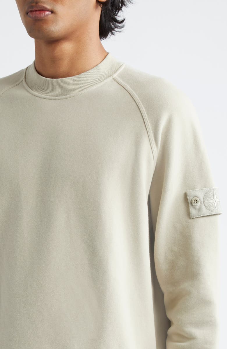 Stone Island Compass Logo Fleece Sweatshirt, Alternate, color, 