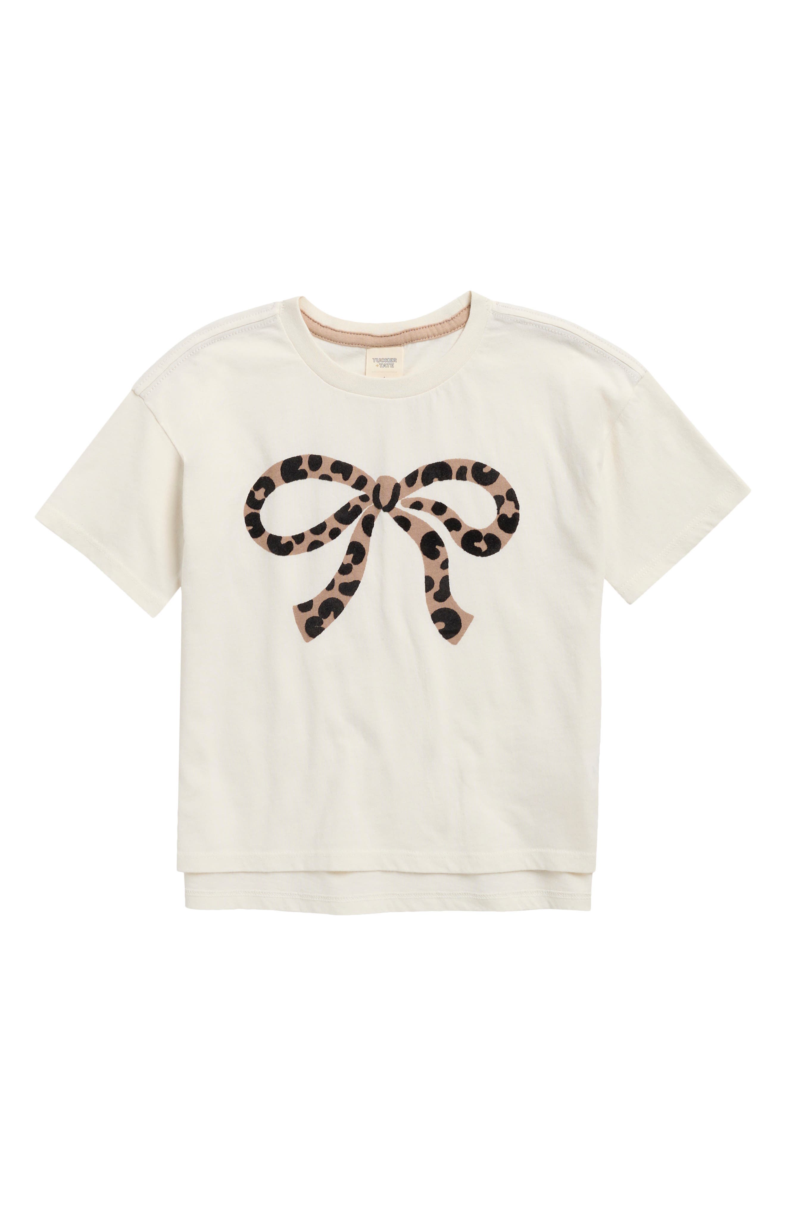 selected IVORY TOFU LEOPARD BOW
