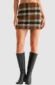 All in Favor Plaid Miniskirt