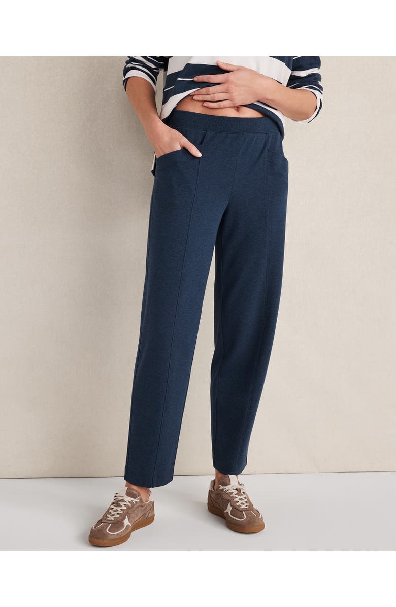 Haven Well Within Organic Cotton Interlock Barrel Leg Pants, Main, color, Twilight Hthr