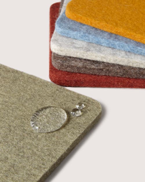 Graf & Lantz Graf Lantz Bierfilzl Merino Wool Square Coaster Multi 6 Pack In Desert Sun