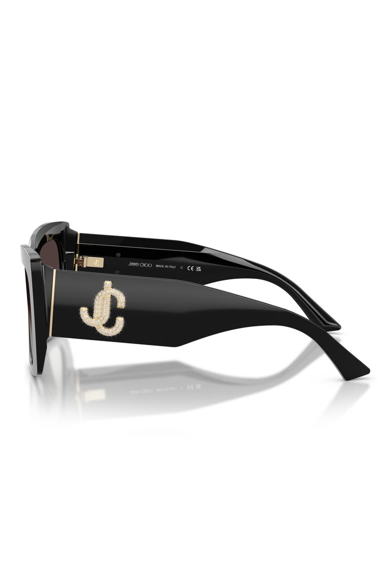 54mm Gradient Square Sunglasses, Alternate, color, BLACK / GREY GRADIENT
