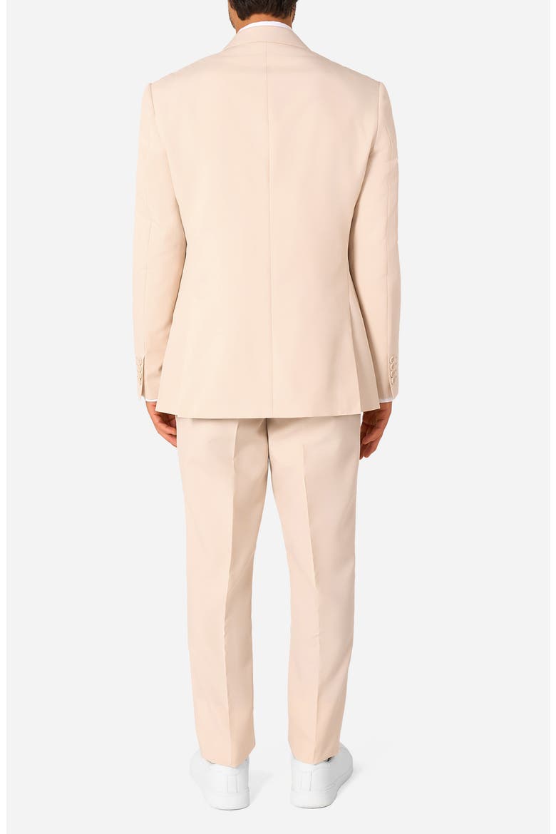 Dandy Sandy Slim Fit Two-Piece Suit & Tie Set, Alternate, color, BEIGE