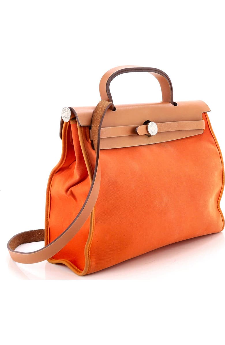 Pre-Owned Hermes Herbag Zip Leather and Toile 31, Alternate, color, Mangue