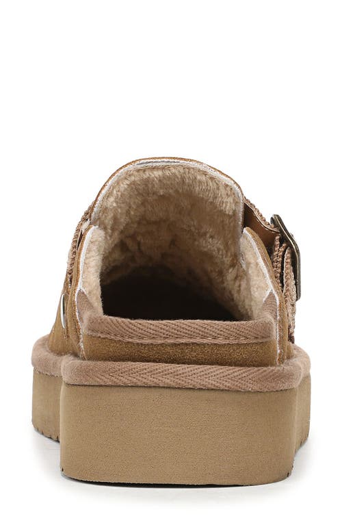 Blowfish Malibu Monday Faux Shearling Lined Clog Slipper In Brown