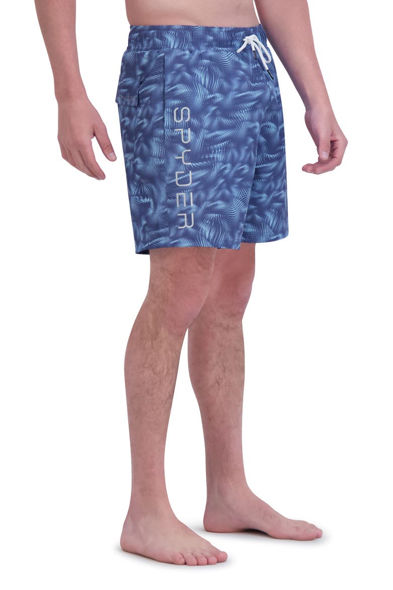 7-Inch Volley Swim Shorts, Alternate, color, GRAY/ BLUE