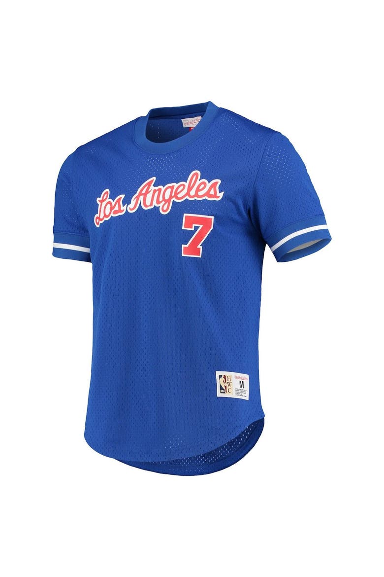 Men's Mitchell & Ness Lamar Odom Royal LA Clippers 2002 Mesh Name & Number T-Shirt, Alternate, color, Royal