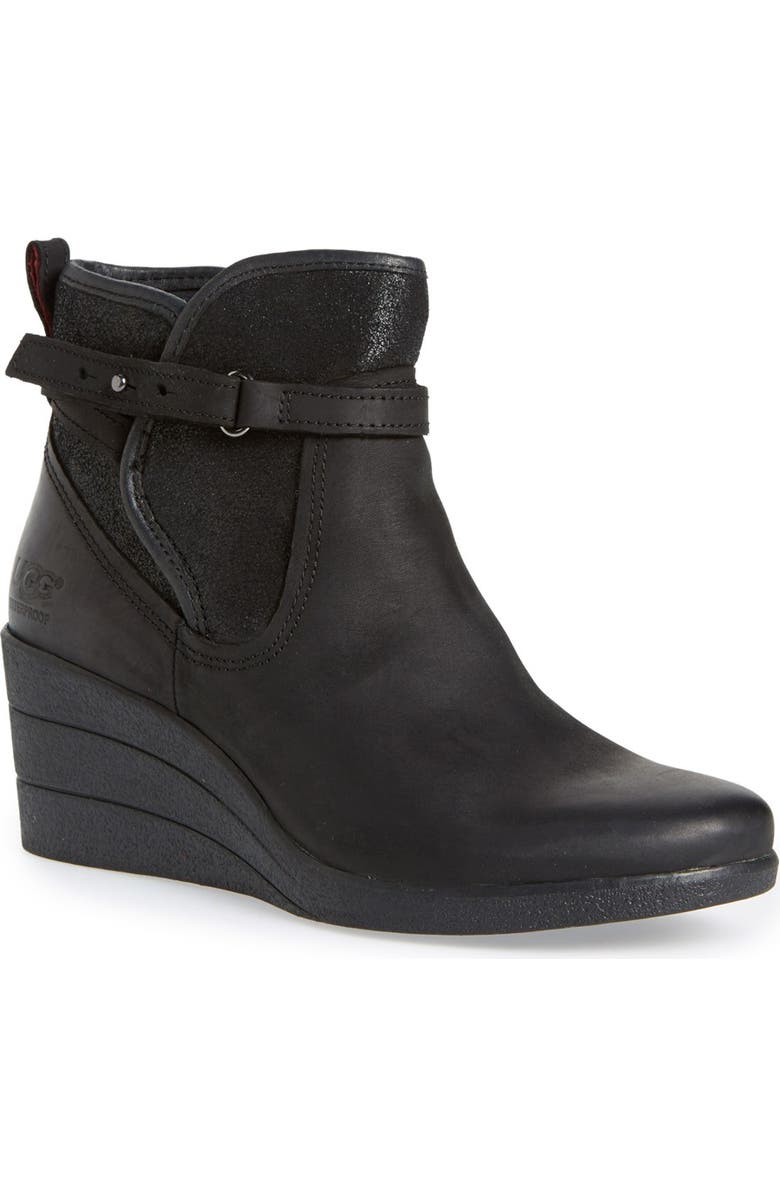 UGG<sup>®</sup> 'Emalie' Waterproof Wedge Bootie, Main, color,