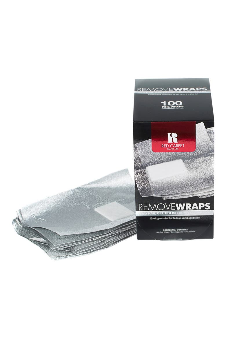 'Remove Wraps' LED Gel Polish Remover Foils, Main, color, NO COLOR