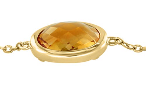Effy Oval Cut Citrine Slide Bracelet In Yellow