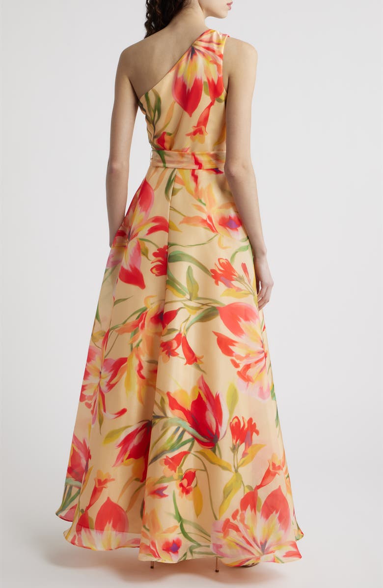 Eliza J Floral One-Shoulder Gwon, Alternate, color, Yellow