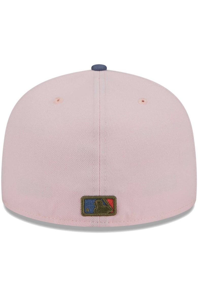 Men's New Era Pink/Blue Chicago Cubs  Olive Undervisor 59FIFTY Fitted Hat, Alternate, color, Pink