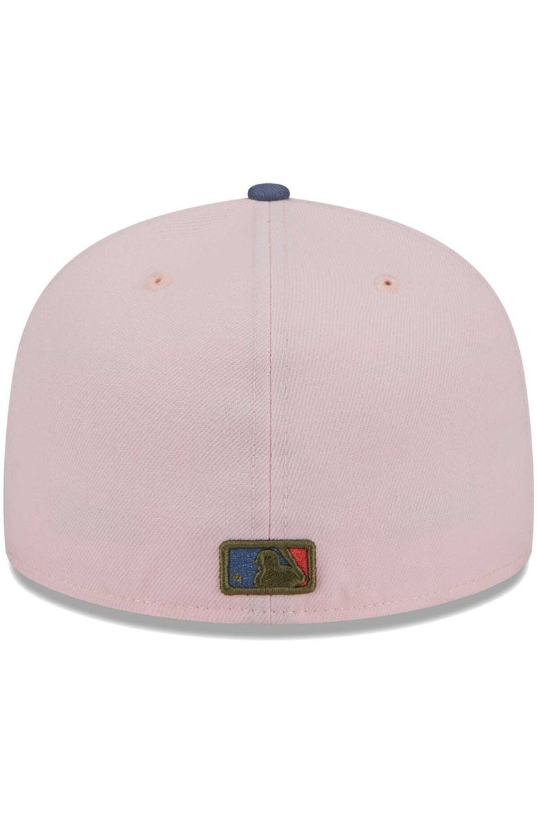 New Era Men's New Era Pink/Blue Chicago Cubs Olive Undervisor 59FIFTY Fitted Hat, Alternate, color, Pink