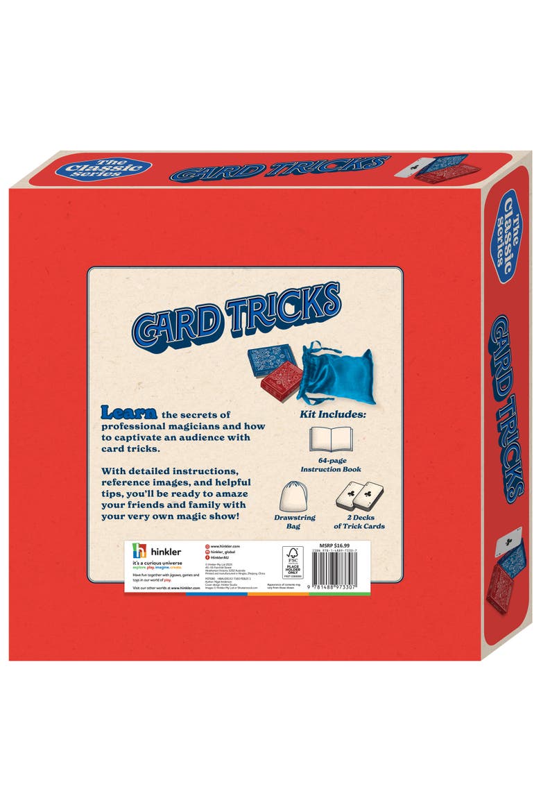 Retro Box, Card Tricks, Magic Kit, Instruction Book, All Ages, Alternate, color, Multicolored