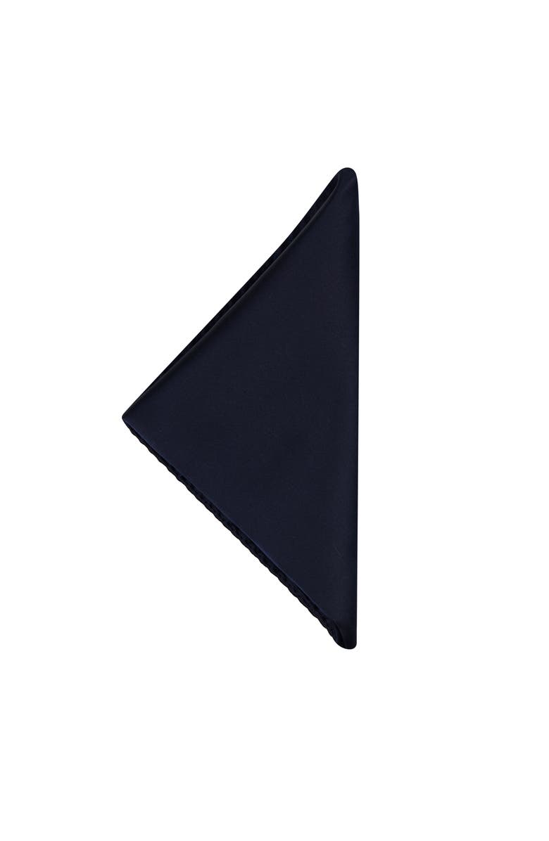 Brooklyn Brigade Men's Solid Satin Pocket Square, Alternate, color, Navy