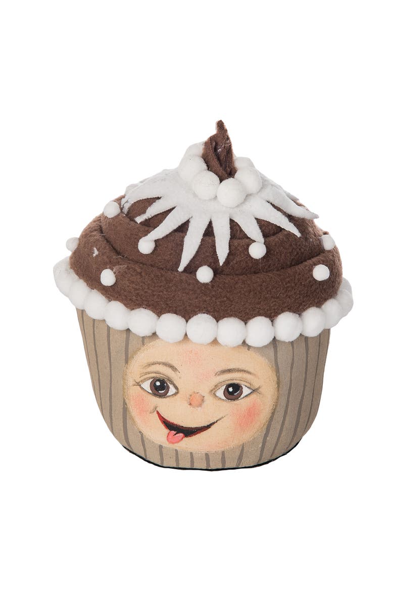 Clarence Cupcake Joe Spencer Gathered Traditions Figurine 6.5", Main, color, Brown