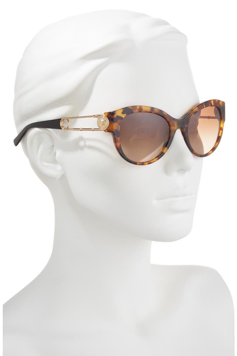 55mm Pillow Sunglasses, Alternate, color, BROWN