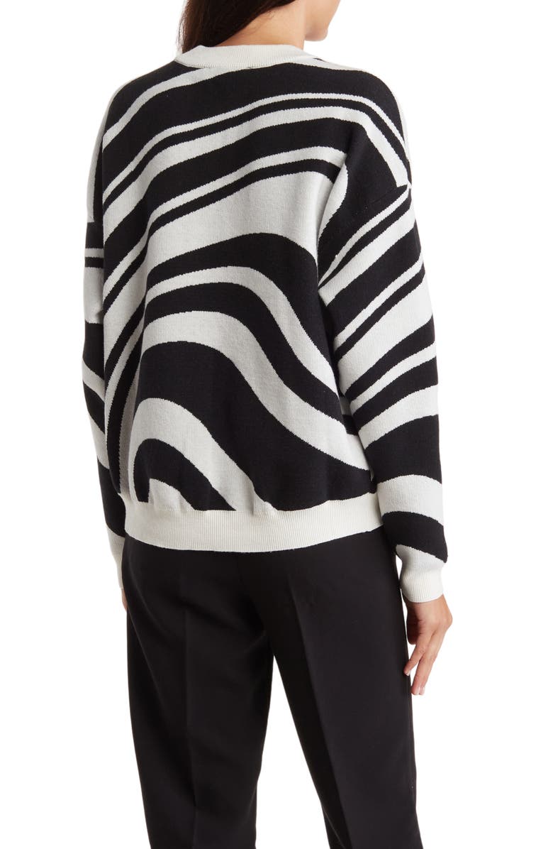 RACHEL Rachel Roy Wavy Jacquard Sweater, Alternate, color, 