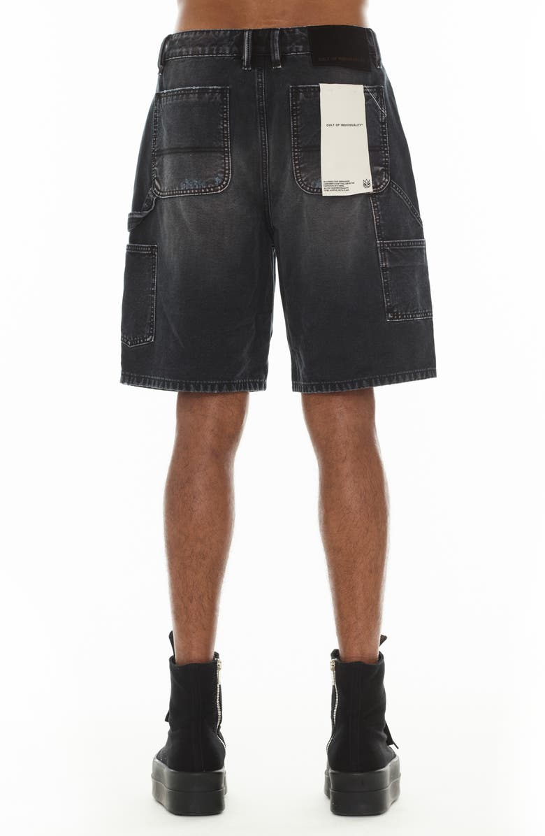 Cult of Individuality Grunge Carpenter Denim Shorts, Alternate, color,