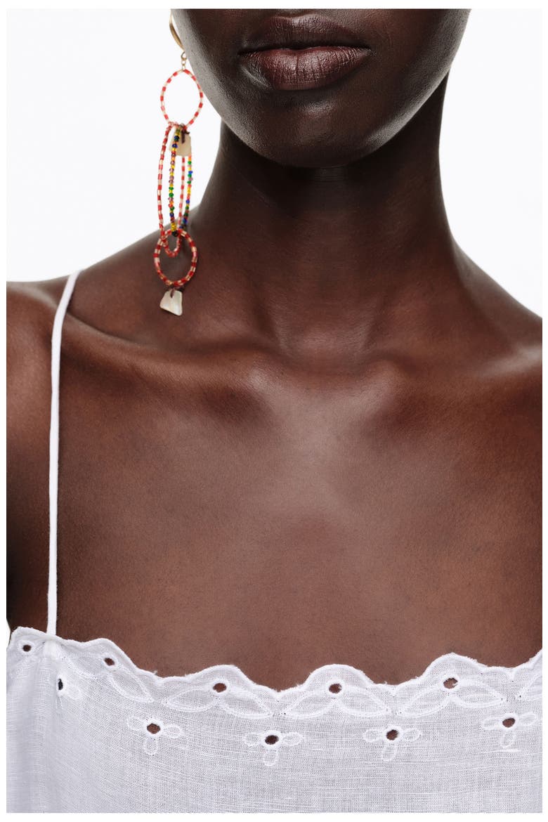 Embroidered Asymmetrical Handkerchief Jumpsuit, Alternate, color, WHITE