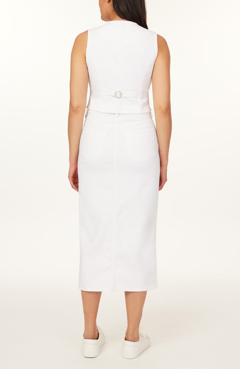 Scotch & Soda The Denim Crop Vest, Alternate, color, Blanc De Blanc