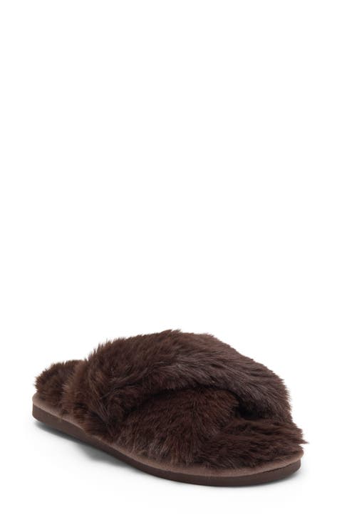 X-Band Faux Fur Slipper