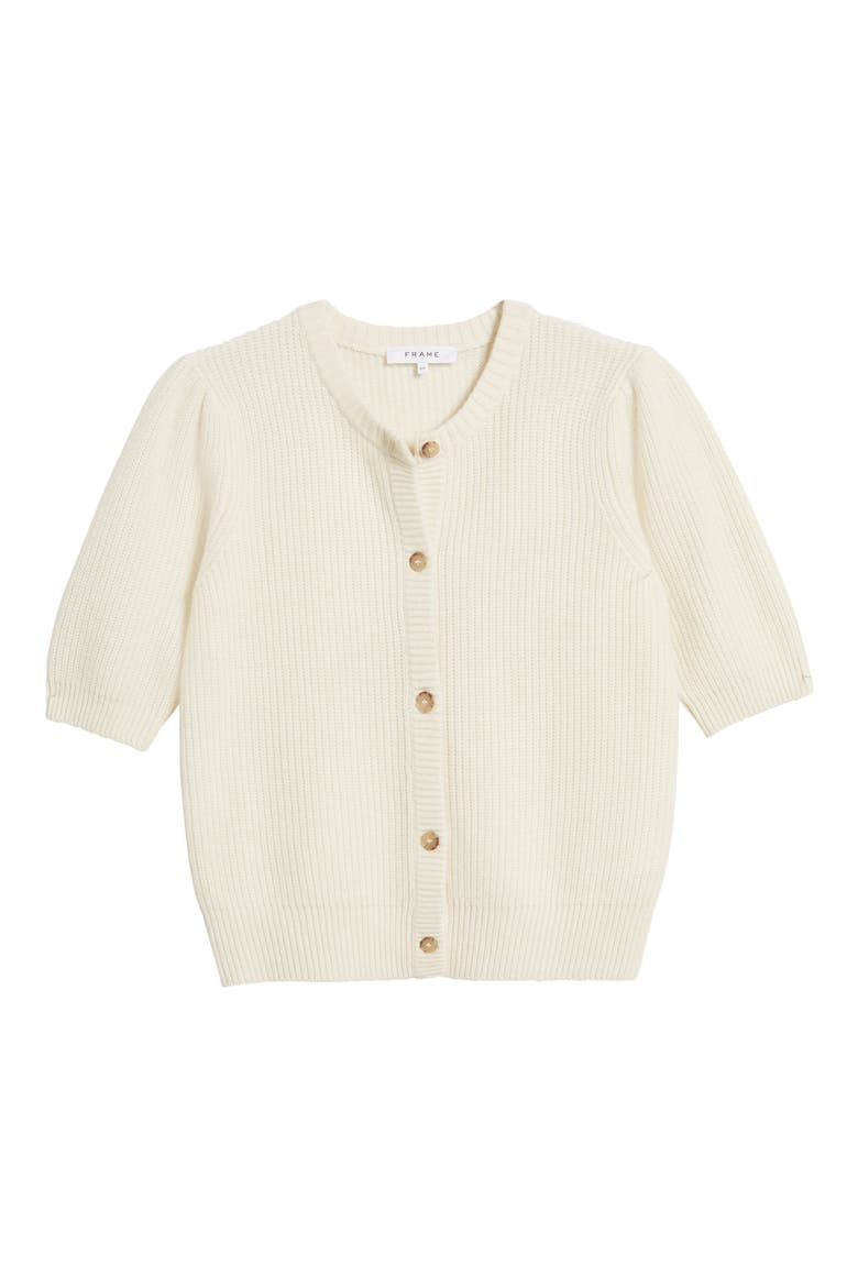 Shrunken Rib Wool & Cashmere Cardigan, Alternate, color, CREAM
