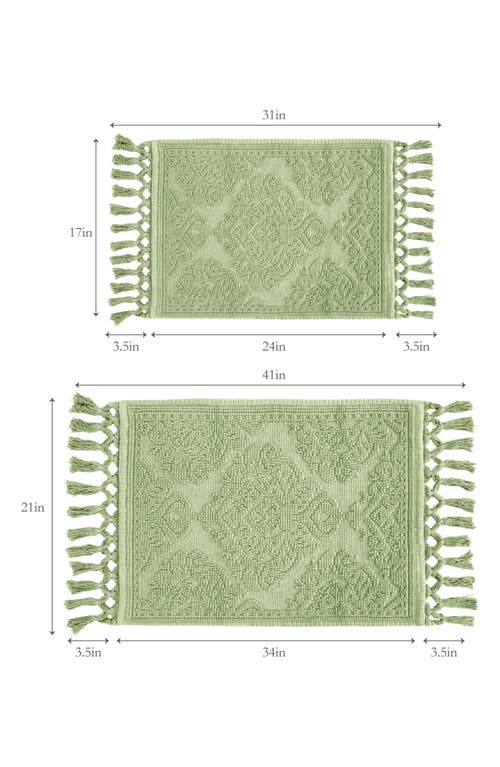 Jean Pierre New York Ricardo 2-piece Bath Mat Set In Green