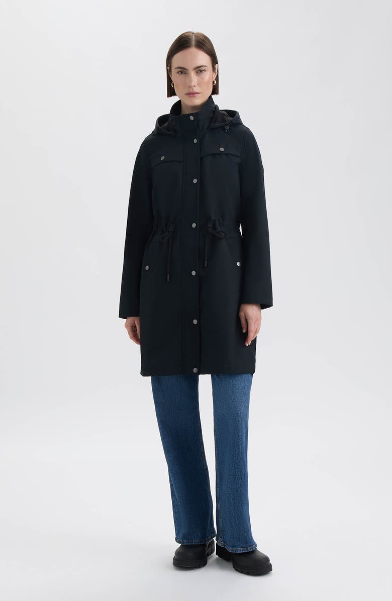 Hunter Kate Water Repellent Hooded Softshell Coat, Alternate, color, 