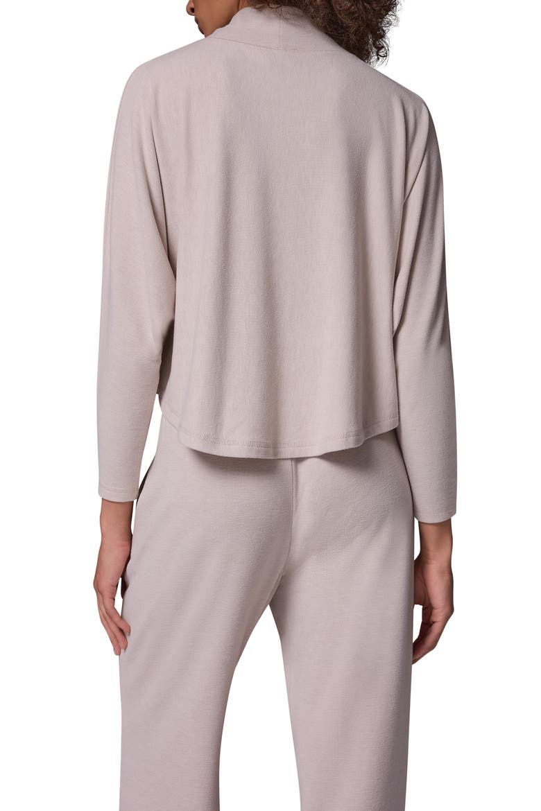 Brushed Jersey Dolman Funnel Neck Top, Alternate, color, OAT HEATHE