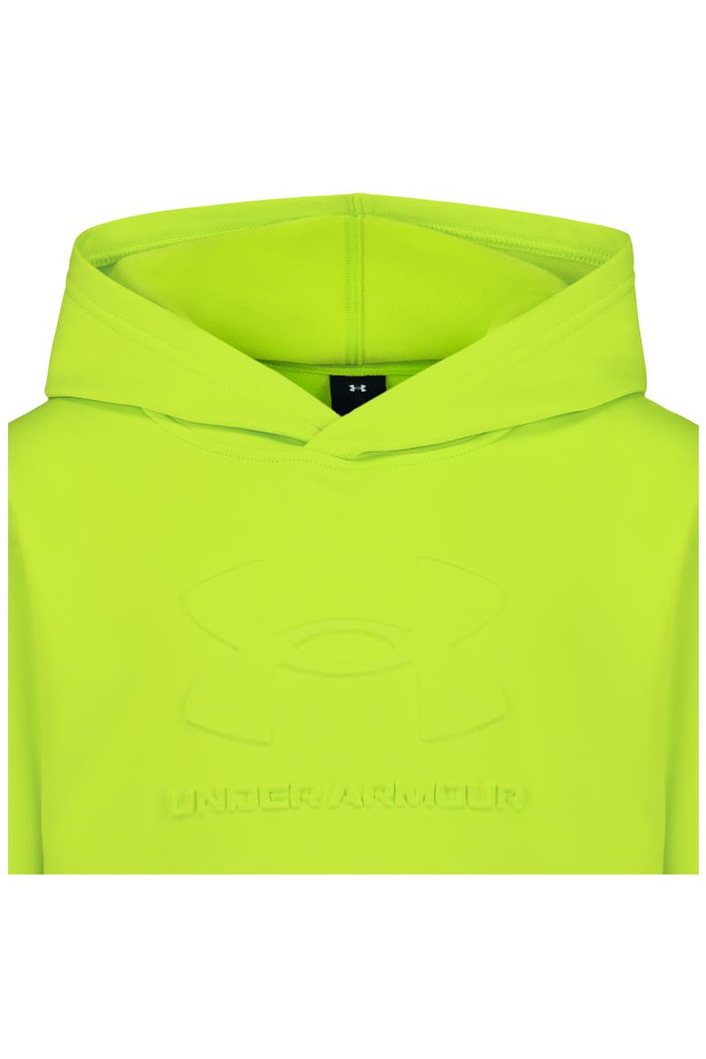 Kids' Logo Embossed Hoodie, Alternate, color, GREEN CITRINE