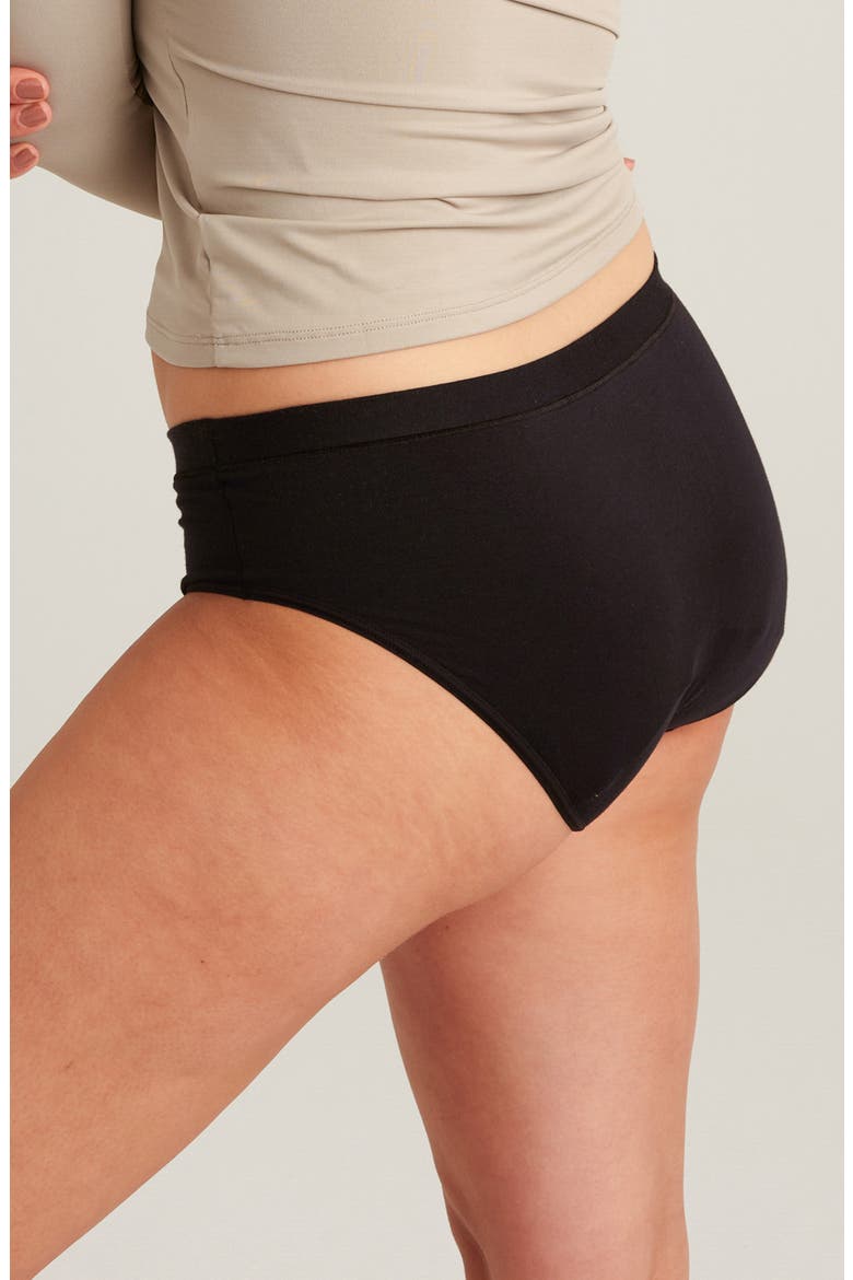Period & Leakproof High Absorbency Comfort Briefs, Alternate, color, BLACK