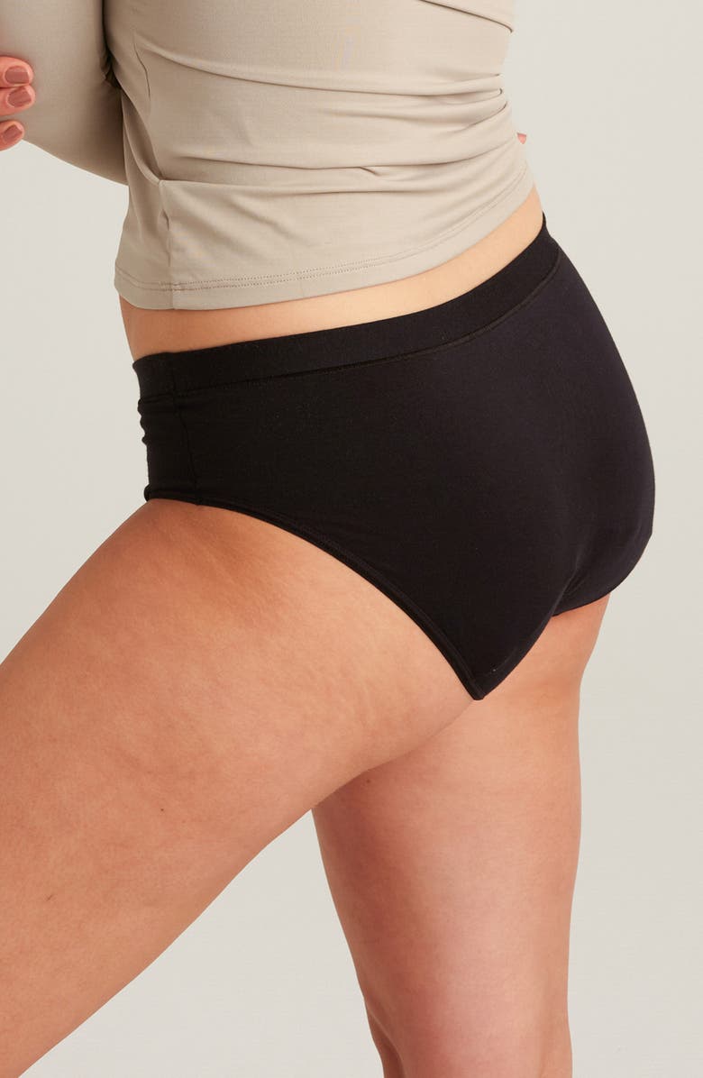 Saalt Period & Leakproof High Absorbency Comfort Briefs, Alternate, color, Black