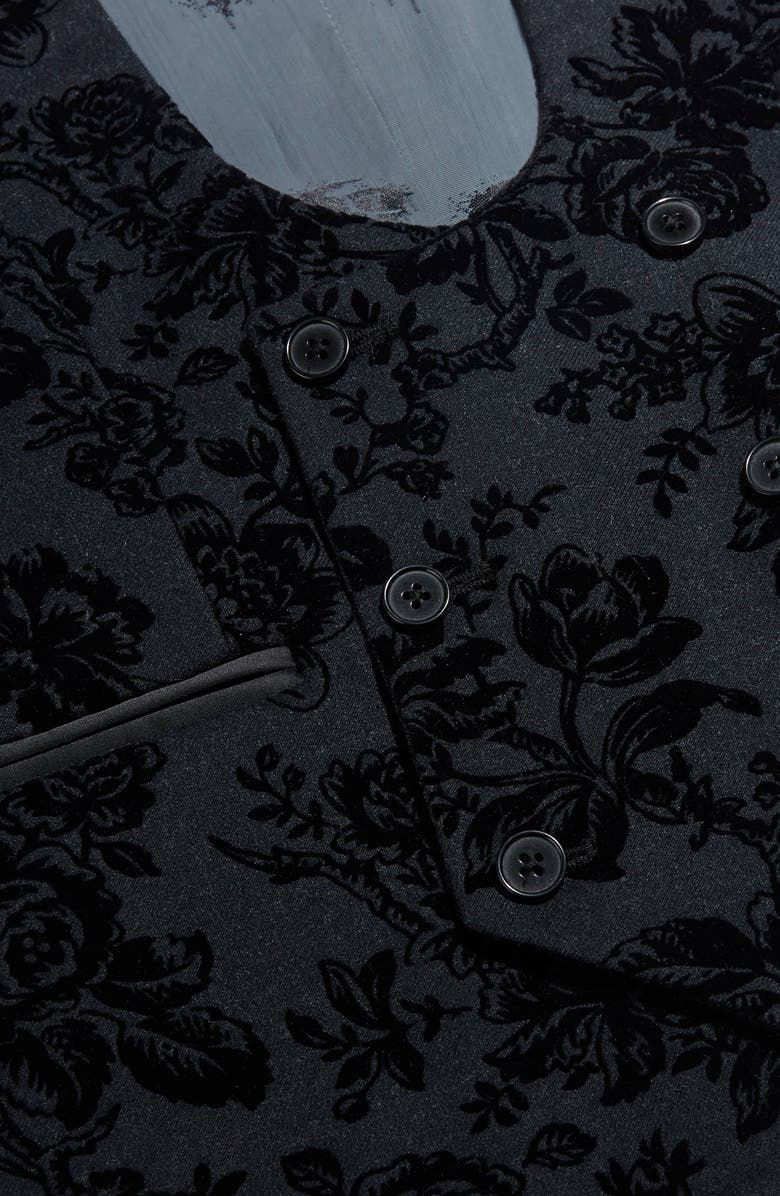 Twisted Tailor Fleet Skinny Fit Wool Blend Tuxedo Waistcoat, Alternate, color, 