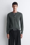 COS Slim Merino Wool Henley Top