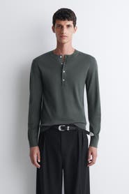 COS Slim Merino Wool Henley Top