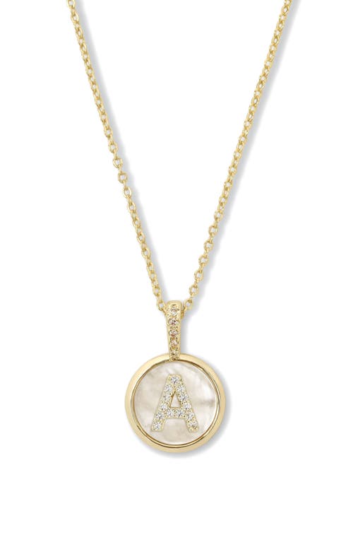 Melinda Maria Baby Love Letters Initial Pendant Necklace In Gold A